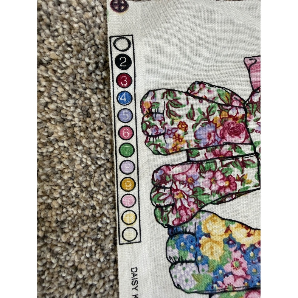 Vintage Daisy Kingdom Parlor Cats Fabric Panel 3823 Springs Industries Floral - Picture 4 of 7